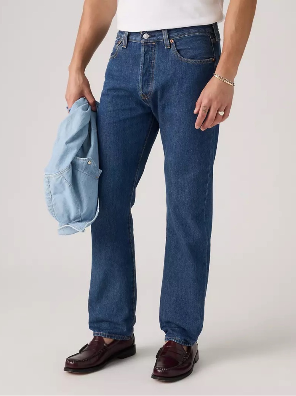 Levi’s 501 Original Jeans No Stretch Dark Stonewash Blue Dark Wash